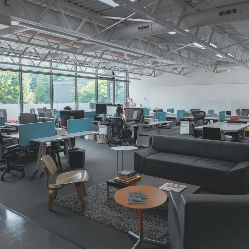 Clean, modern office space